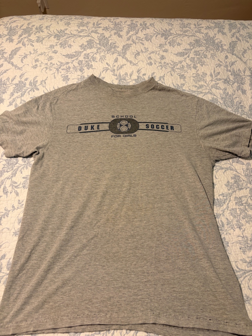 Vintage Adidas Gray Duke Girls Soccer Short-Sleeve Tee